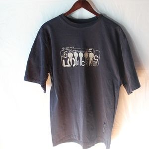 1990s The Source Rap 5 Mics Black Graphic Shirt